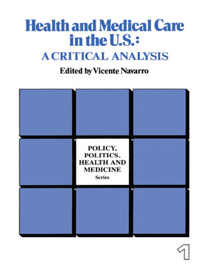 cover image of Health and Medical Care in the U.S.